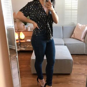 Bebe Cat Pattern Top